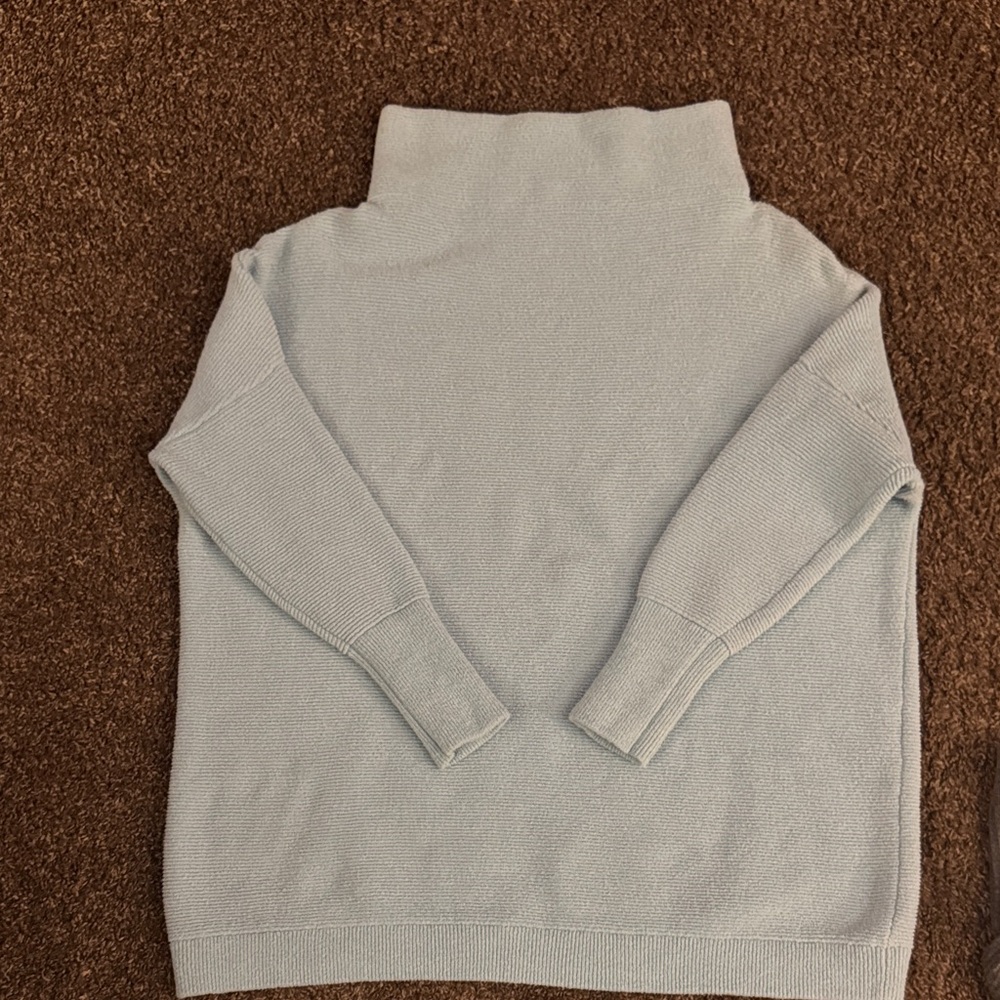 Free People Pale Blue Turtleneck Sweater
